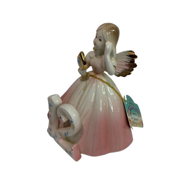 Josef Original 12 Years Porcelain Birthday Angel Girl Figurine 5.5"h Hang Tag - Picture 6 of 7